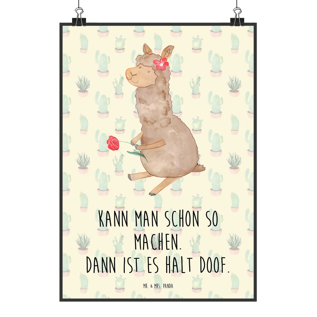 Poster alpaca flower alpaca, llama, pako, camel, Peru, animal, favourite animal, llamas, flower, Alpaca