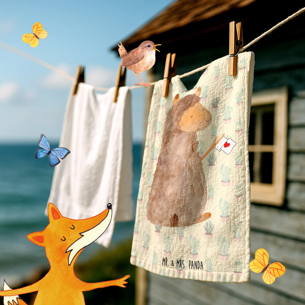 Hand towel alpaca banner baby, towels, bath towel, bathroom, Towel, children, big, alpaca, llama, pako, camel, Peru, animal, favourite animal, alpacas, Alpaca, llamas, love