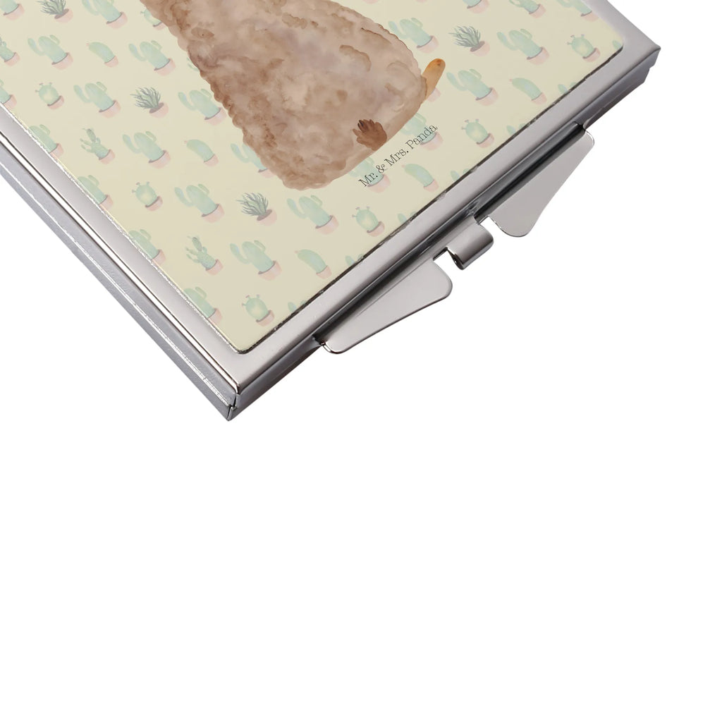 Handbag mirror alpaca banner make-up mirror, mirror, handbag, square, silver, make up, alpaca, llama, pako, camel, Peru, animal, favourite animal, Alpaca, alpacas, love, llamas