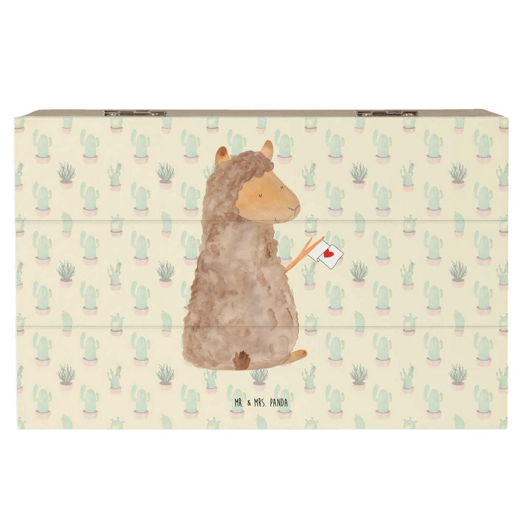Wooden chest alpaca banner Aufbewahrungsbox, Kiste, Erinnerungskiste, XXL, Dekokiste, Geschenkdose, Schatzkiste, Schatulle, Holzkiste, Truhe, Geschenkbox, Erinnerungsbox, Alpaka, Lama, Alpakas, Liebe, Lamas