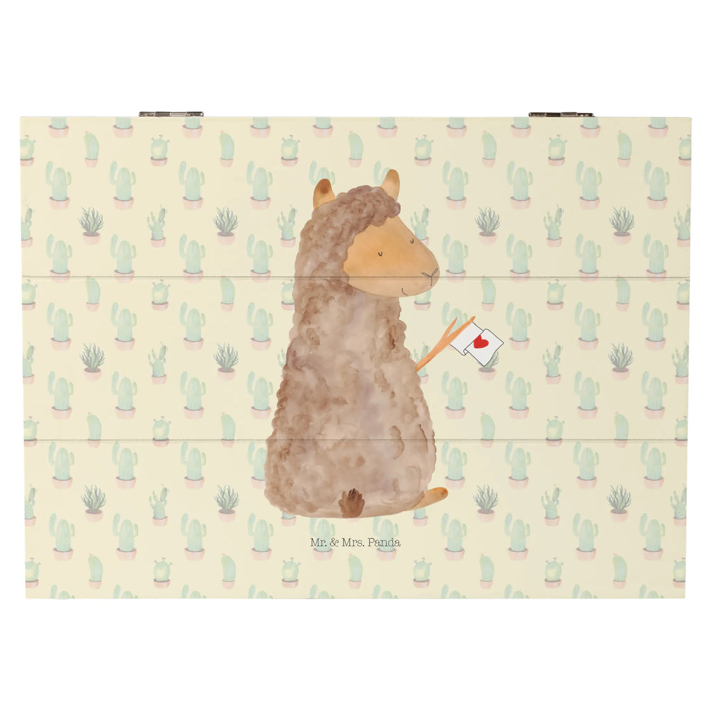 Wooden chest alpaca banner Aufbewahrungsbox, Kiste, Erinnerungskiste, XXL, Dekokiste, Geschenkdose, Schatzkiste, Schatulle, Holzkiste, Truhe, Geschenkbox, Erinnerungsbox, Alpaka, Lama, Alpakas, Liebe, Lamas
