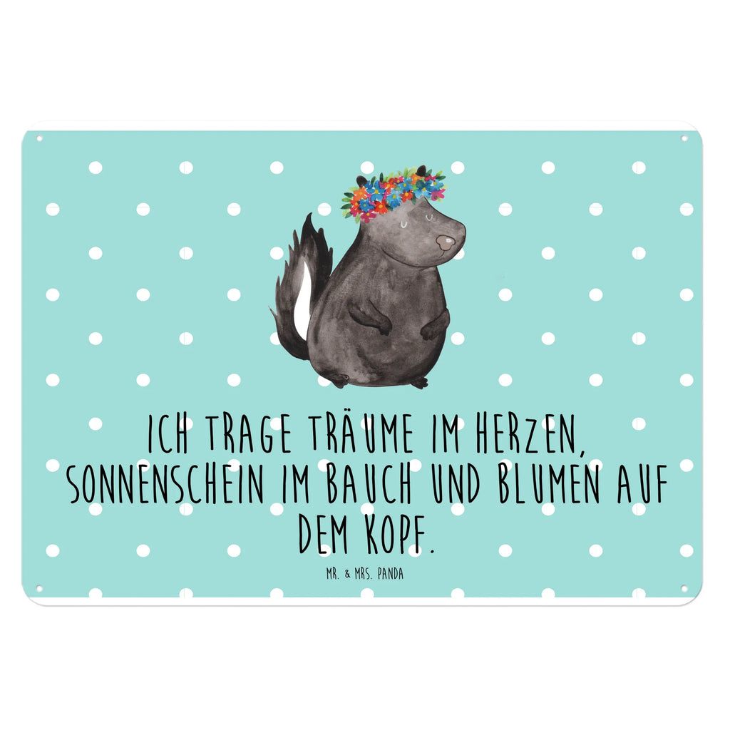 Blechschild Stinktier Mädchen Blechschild Küche, Blechschild Für Frauen, Wandschild Metall, Türschild Metall, Blechschild, Blechschild Zum Aufhängen, Blechschild Groß, Dekoschild Metall, Blechschild Für Männer, Blechschild Büro, Stinktier, Skunk, Namaste, Yoga, Stinki, Wildtier, Raubtier, Stinker