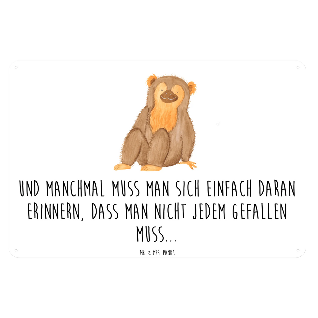 Blechschild Affe Wandschild Metall, Türschild Metall, Blechschild Zum Aufhängen, Blechschild, Blechschild Küche, Blechschild Für Männer, Blechschild Büro, Dekoschild Metall, Blechschild Groß, Blechschild Für Frauen, Wildtiere, Afrika, Affen, Selbstliebe, Selbstbewusstsein, Selfcare, Selbstachtung, Affe, Motivation, Respekt, Liebe, Äffchen
