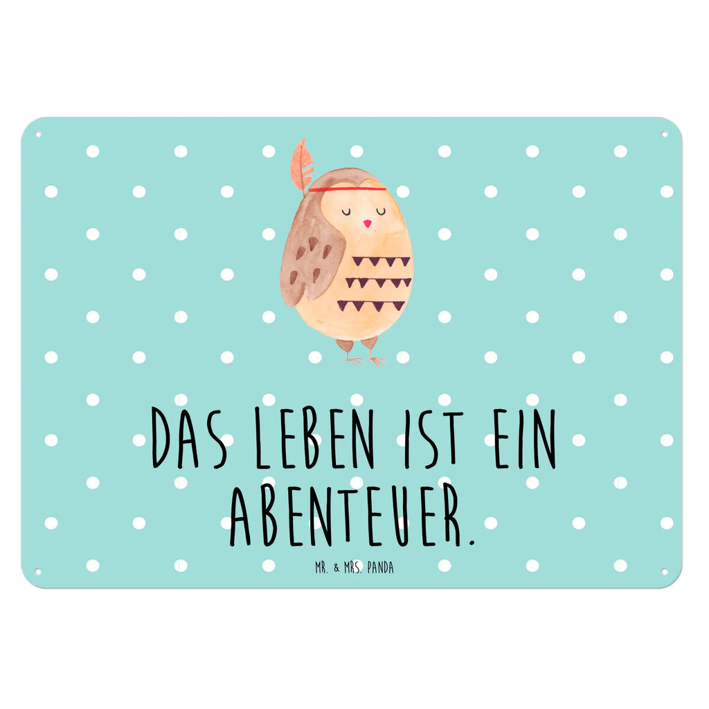 Blechschild Eule Federschmuck Blechschild Für Männer, Blechschild, Dekoschild Metall, Wandschild Metall, Blechschild Küche, Türschild Metall, Blechschild Für Frauen, Blechschild Zum Aufhängen, Blechschild Büro, Blechschild Groß, Eule, Federschmuck, Owl, Eule Deko, Dekoration, Das Leben Ist Ein Abenteuer, Reisespruch