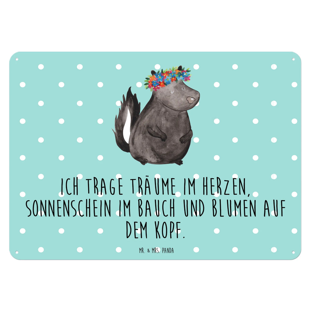 Blechschild Stinktier Mädchen Blechschild Küche, Blechschild Für Frauen, Wandschild Metall, Türschild Metall, Blechschild, Blechschild Zum Aufhängen, Blechschild Groß, Dekoschild Metall, Blechschild Für Männer, Blechschild Büro, Stinktier, Skunk, Namaste, Yoga, Stinki, Wildtier, Raubtier, Stinker