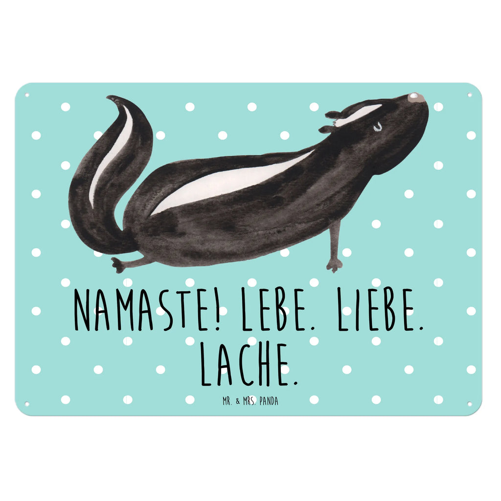 Blechschild Stinktier Yoga Blechschild Groß, Blechschild, Blechschild Büro, Türschild Metall, Blechschild Zum Aufhängen, Blechschild Für Frauen, Wandschild Metall, Blechschild Für Männer, Dekoschild Metall, Blechschild Küche, Stinktier, Skunk, Wildtier, Yoga, Lache, Stinker, Raubtier, Stinki, Lebe, Namaste, Liebe