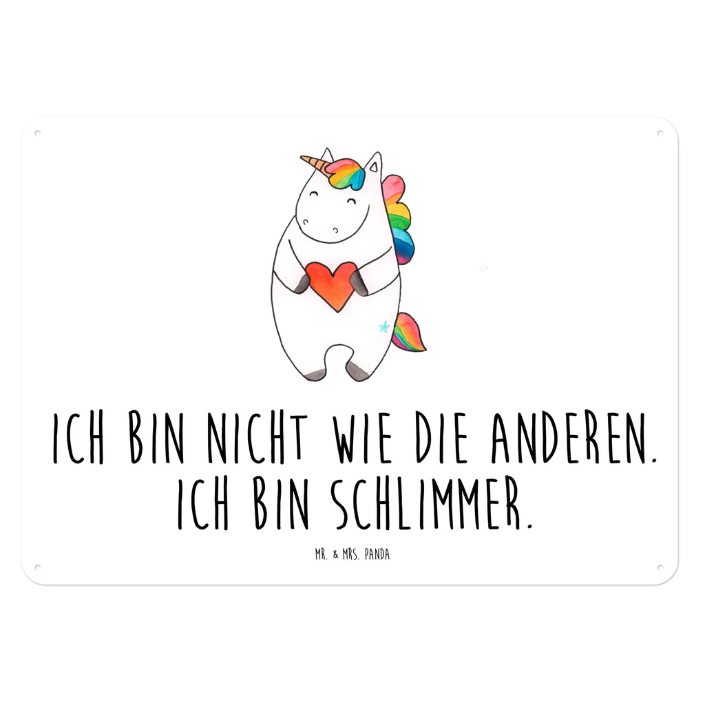 Tin sign unicorn Heart Dekoschild Metall, Blechschild, Blechschild Groß, Blechschild Für Frauen, Wandschild Metall, Blechschild Büro, Türschild Metall, Blechschild Zum Aufhängen, Blechschild Für Männer, Blechschild Küche, Unicorn, Einhorn, Einhörner, Einhorn Deko, Schlimm, böse, Bunt, Witzig, Anders, Freundin, Lustig, Herz