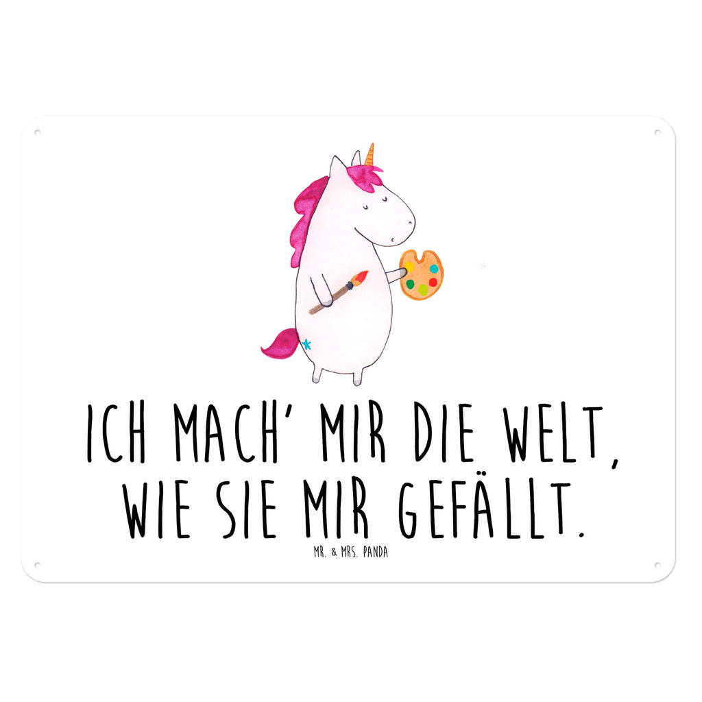 Blechschild Einhorn Künstler Wandschild Metall, Blechschild Für Männer, Türschild Metall, Blechschild Küche, Blechschild, Blechschild Für Frauen, Blechschild Zum Aufhängen, Blechschild Büro, Dekoschild Metall, Blechschild Groß, Unicorn, Einhorn, Einhörner, Einhorn Deko, Künstler, Maler, Farbe, Zeichnen, Englisch, Stift, Pinsel, Welt, Malen, Artist, Geschenk