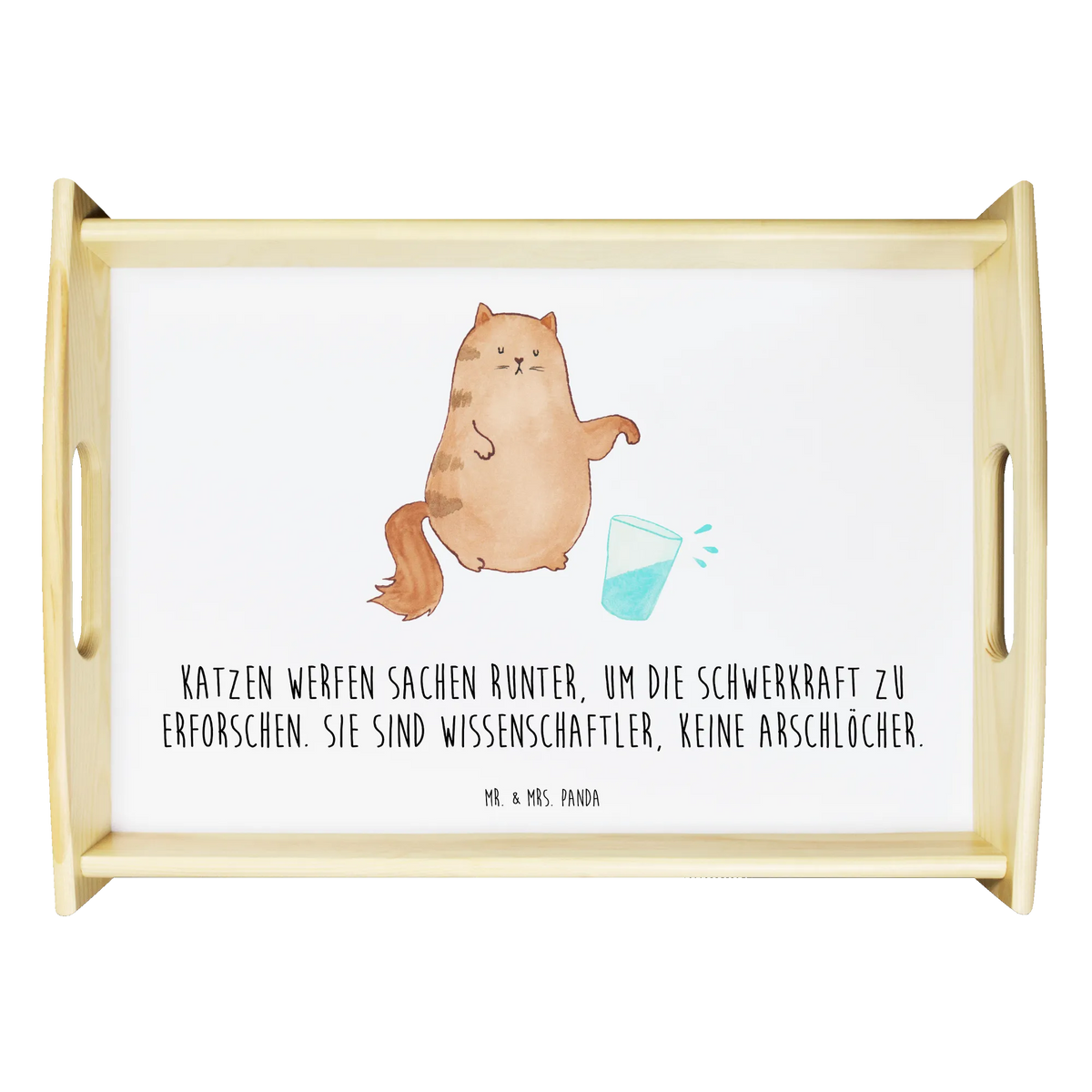Serving tray Cat water glass kitty, tomcat, cat stuff, fan merchandise, funny cat gifts, cat motto, cat sayings, funny cats, cat owner, gift for cat lover, cat decoration, cat fancier, cat lover, cat fan, cat image, love cats, animal lover, mama cat, housecat, kitten, meow, glass, water, pussy, pet