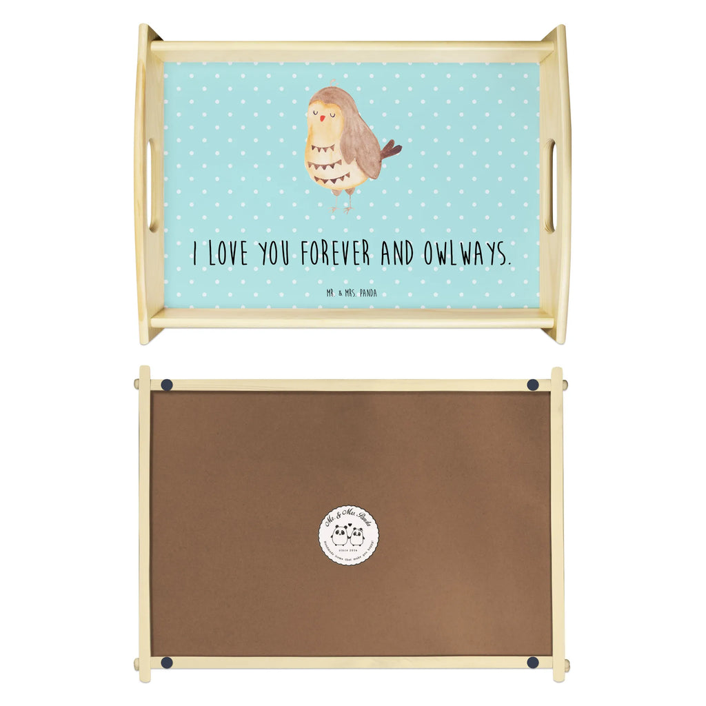 Serviertablett Eule Zufrieden Küchentablett, Dekotablett, Tablett, Serviertablett, Holztablett, Frühstückstablett, Eule, Owl, Wortspiel lustig, Eule deko, Romantisch, Spruch schön, Eule Spruch, Liebe Spruch, Geschenk Hochzeitstag