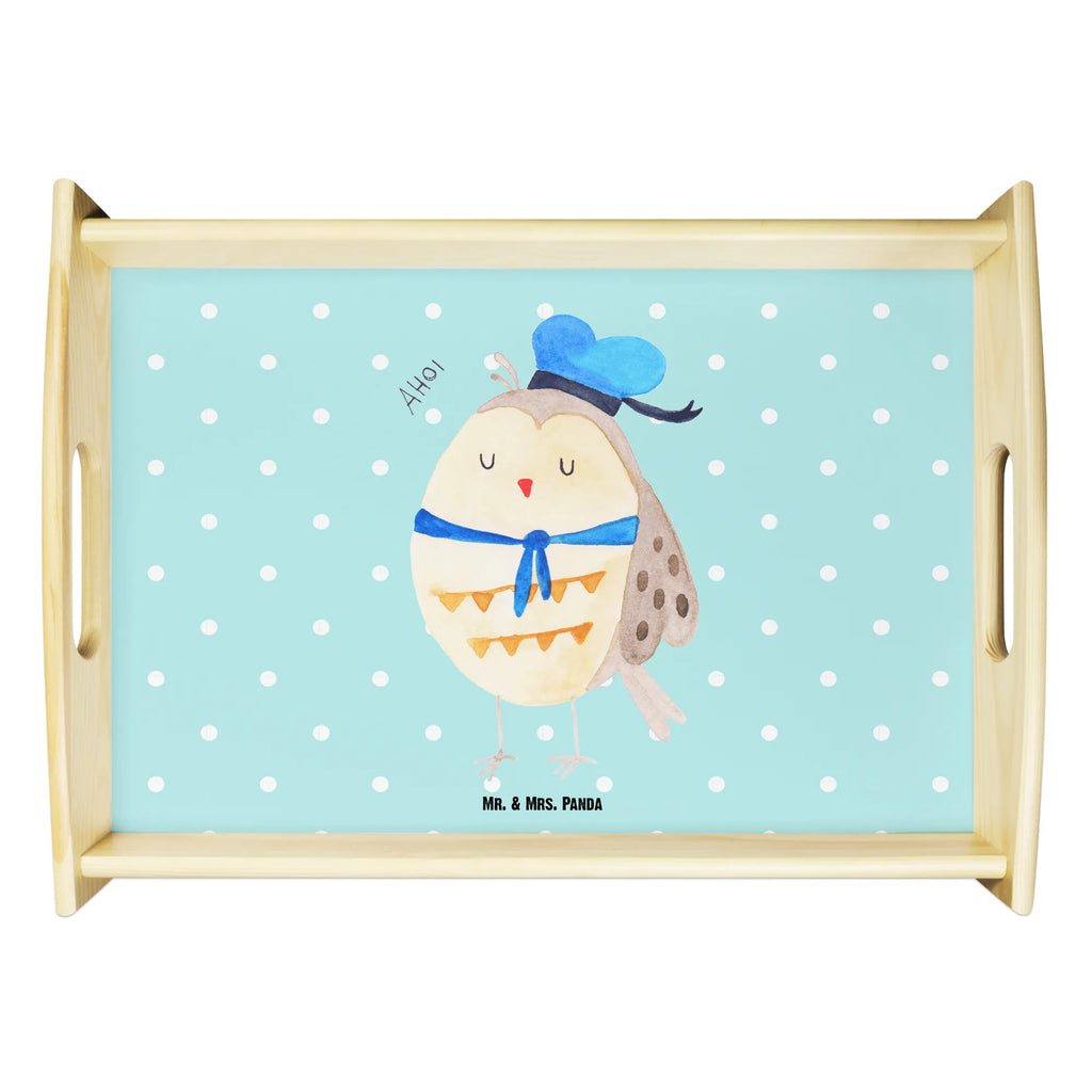 Serviertablett Eule Matrosen Holztablett, Tablett, Serviertablett, Küchentablett, Frühstückstablett, Dekotablett, Eule, Wortspiel lustig, Eule Deko, Owl, Seefahrer, Matrose, Freundin, Eule Spruch, Hochzeitstag Geschenk, Heimathafen, Ehe