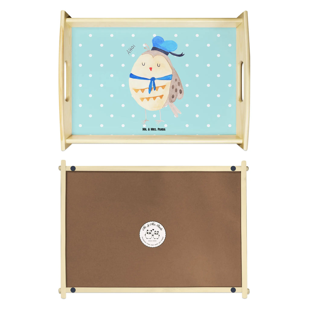 Serviertablett Eule Matrosen Holztablett, Tablett, Serviertablett, Küchentablett, Frühstückstablett, Dekotablett, Eule, Wortspiel lustig, Eule Deko, Owl, Seefahrer, Matrose, Freundin, Eule Spruch, Hochzeitstag Geschenk, Heimathafen, Ehe