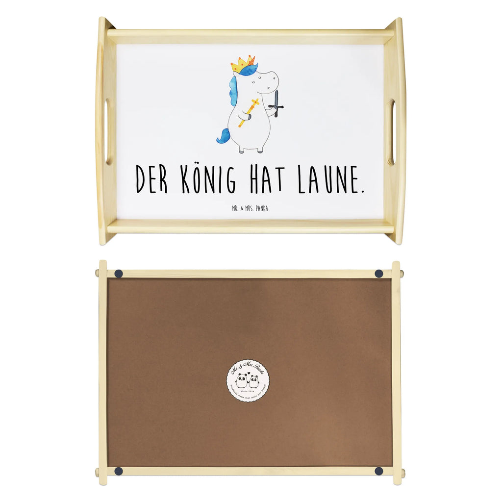 Serviertablett Einhorn König mit Schwert Tablett, Serviertablett, Dekotablett, Küchentablett, Frühstückstablett, Holztablett, Einhorn, Einhörner, Einhorn Deko, Unicorn, Ritter, König, Mittelalter