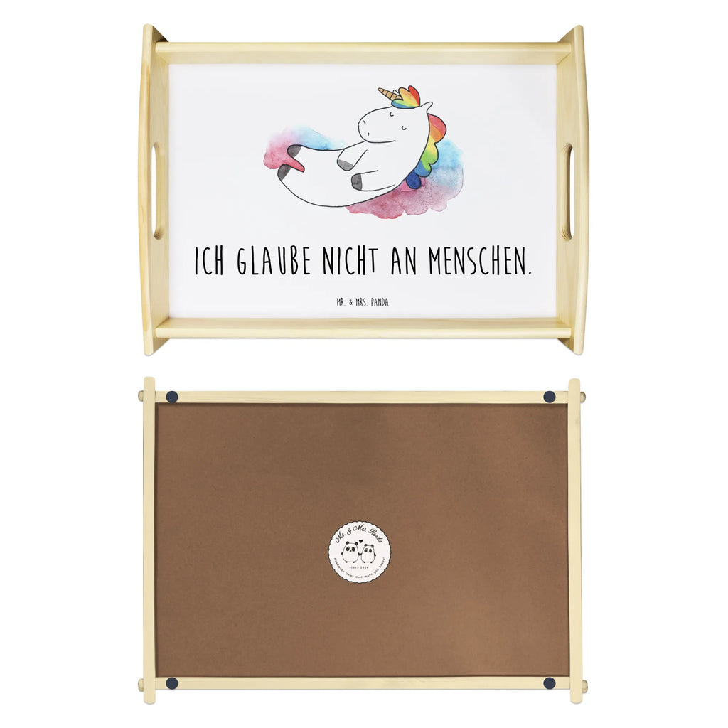 Serviertablett Einhorn Wolke 7 Serviertablett, Holztablett, Tablett, Küchentablett, Dekotablett, Frühstückstablett, Einhorn, Einhörner, Einhorn Deko, Unicorn, Geschenk, lustig, verliebt, Menschen, witzig, Glaube, Lächeln, Realität