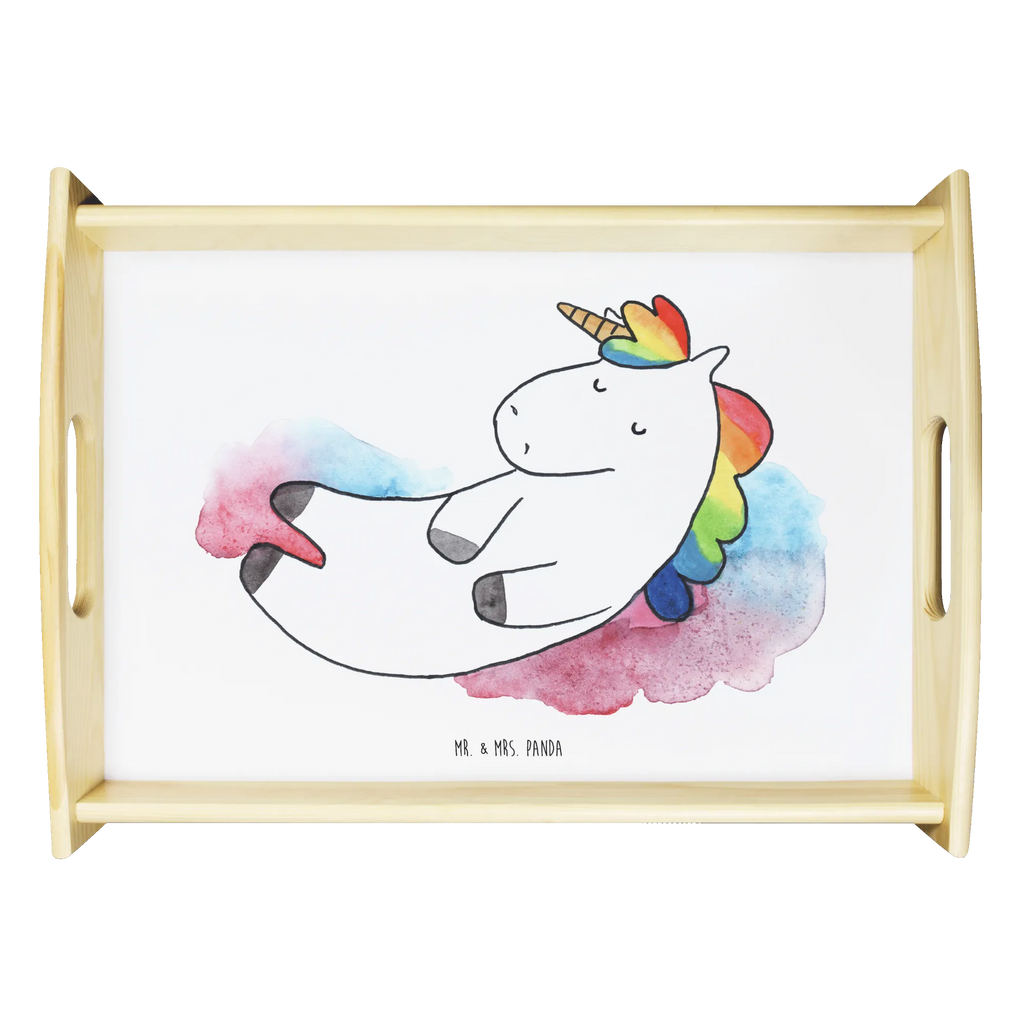 Serviertablett Einhorn Wolke 7 Serviertablett, Holztablett, Tablett, Küchentablett, Dekotablett, Frühstückstablett, Einhorn, Einhörner, Einhorn Deko, Unicorn, Geschenk, lustig, verliebt, Menschen, witzig, Glaube, Lächeln, Realität