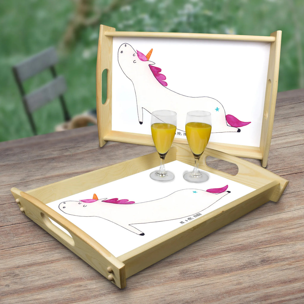 Serving tray unicorn yoga breakfast tray, kitchen tray, tray, wooden tray, serving tray, unicorn, unicorns, sweet, gift, funny, mindfulness, sports, yoga, Unicorn, present, Namaste, relaxation