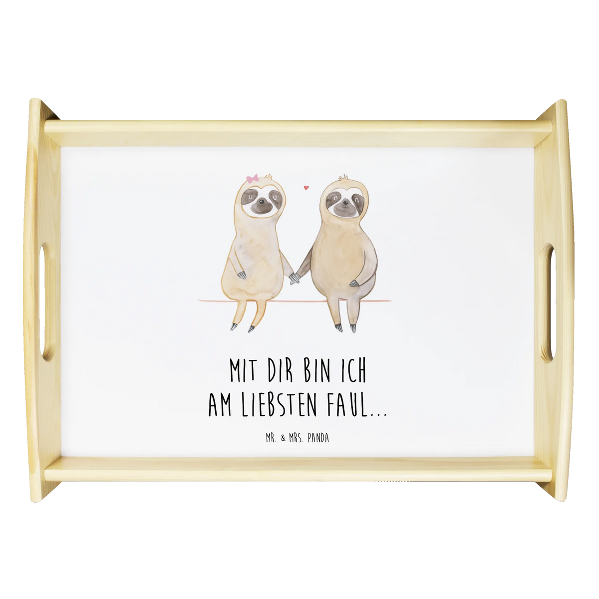 Serving tray sloth pair wooden tray, breakfast tray, kitchen tray, serving tray, tray, Sloth, sloth, trend animal, sloth love, in love, lovers, lazy, together, love, engaged, relax, sloth couple, favourite animal