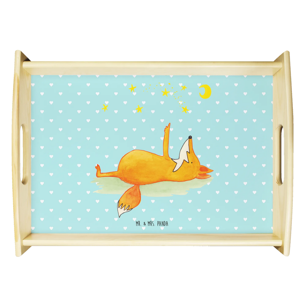 Serviertablett Fuchs Sterne Frühstückstablett, Tablett, Serviertablett, Holztablett, Dekotablett, Küchentablett, Fuchs, Spruch positiv, Always Look on the Bright Side of Life, Füchse, tröstende Worte, Romantik, Spruch schön