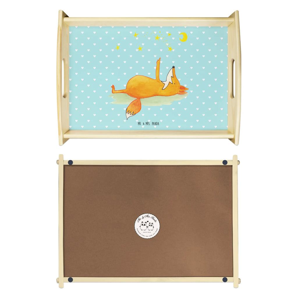 Serviertablett Fuchs Sterne Frühstückstablett, Tablett, Serviertablett, Holztablett, Dekotablett, Küchentablett, Fuchs, Spruch positiv, Always Look on the Bright Side of Life, Füchse, tröstende Worte, Romantik, Spruch schön