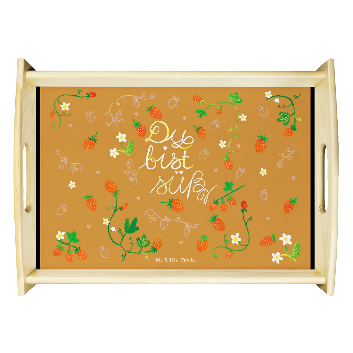 Serving tray strawberries Sweet serving tray, tray, breakfast tray, wooden tray, kitchen tray, Nature, joy of life, love, sweet, you are sweet, gift girlfriend, anniversary, love saying, strawberry, love quote, gift partner, compliment, decoration