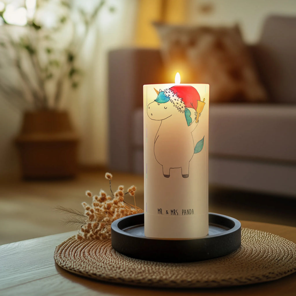 Candle unicorn Santa Claus Kerze, Taufkerze, Kommunionskerze, Geburtstagskerze, Geschenk Kerze, Taufgeschenk Kerze, Kerze mit Druck, Besondere Kerze, Geschenkidee Kerze, Kerze für Kommunion, Geburtstag Kerze, Kommunion Kerze, Einhorn, Einhörner, Einhorn Deko, Unicorn, Gin, Schokolade, Schoki, Weihnachten, Weihnachtsmann, Nikolaus, Wunschzettel, Wunschliste, Feenstaub