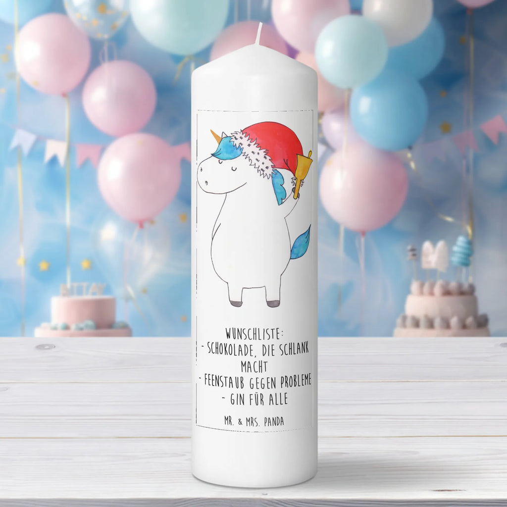 Candle unicorn Santa Claus Kerze, Taufkerze, Kommunionskerze, Geburtstagskerze, Geschenk Kerze, Taufgeschenk Kerze, Kerze mit Druck, Besondere Kerze, Geschenkidee Kerze, Kerze für Kommunion, Geburtstag Kerze, Kommunion Kerze, Einhorn, Einhörner, Einhorn Deko, Unicorn, Gin, Schokolade, Schoki, Weihnachten, Weihnachtsmann, Nikolaus, Wunschzettel, Wunschliste, Feenstaub