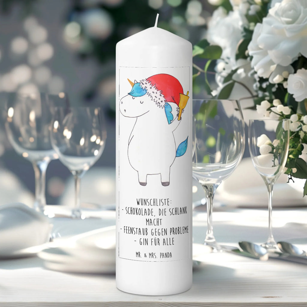 Candle unicorn Santa Claus Kerze, Taufkerze, Kommunionskerze, Geburtstagskerze, Geschenk Kerze, Taufgeschenk Kerze, Kerze mit Druck, Besondere Kerze, Geschenkidee Kerze, Kerze für Kommunion, Geburtstag Kerze, Kommunion Kerze, Einhorn, Einhörner, Einhorn Deko, Unicorn, Gin, Schokolade, Schoki, Weihnachten, Weihnachtsmann, Nikolaus, Wunschzettel, Wunschliste, Feenstaub