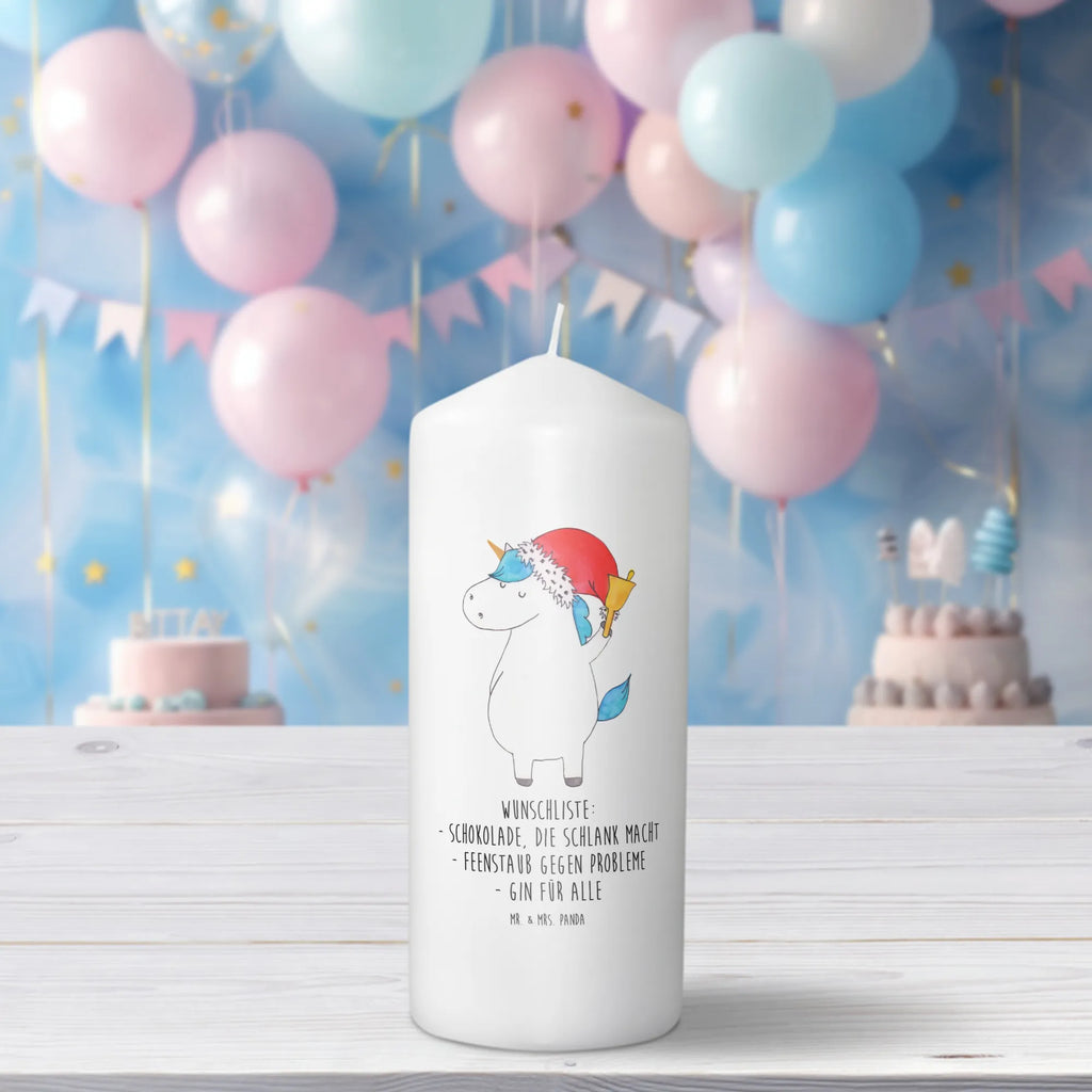 Candle unicorn Santa Claus Kerze, Taufkerze, Kommunionskerze, Geburtstagskerze, Geschenk Kerze, Taufgeschenk Kerze, Kerze mit Druck, Besondere Kerze, Geschenkidee Kerze, Kerze für Kommunion, Geburtstag Kerze, Kommunion Kerze, Einhorn, Einhörner, Einhorn Deko, Unicorn, Gin, Schokolade, Schoki, Weihnachten, Weihnachtsmann, Nikolaus, Wunschzettel, Wunschliste, Feenstaub