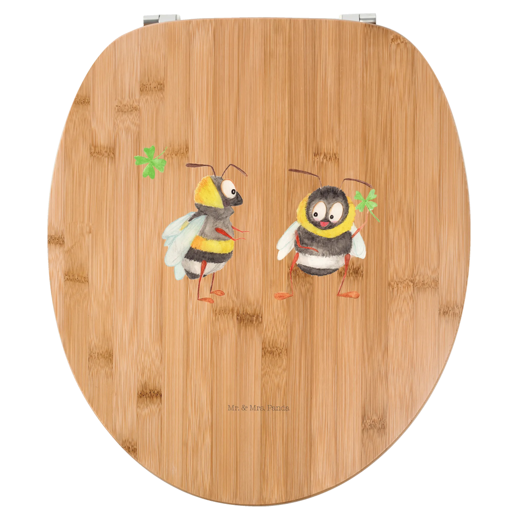 Motiv WC Sitz Hummeln Kleeblatt Toilettendeckel, Toilette, Klobrille, WC-Sitz, Klodeckel, Tiermotive, Gute Laune, lustige Sprüche, Tiere, Spruch schön, Biene, glücklich werden, Biene Deko, Spruch fröhlich, Hummel, glücklich sein, Spruch positiv