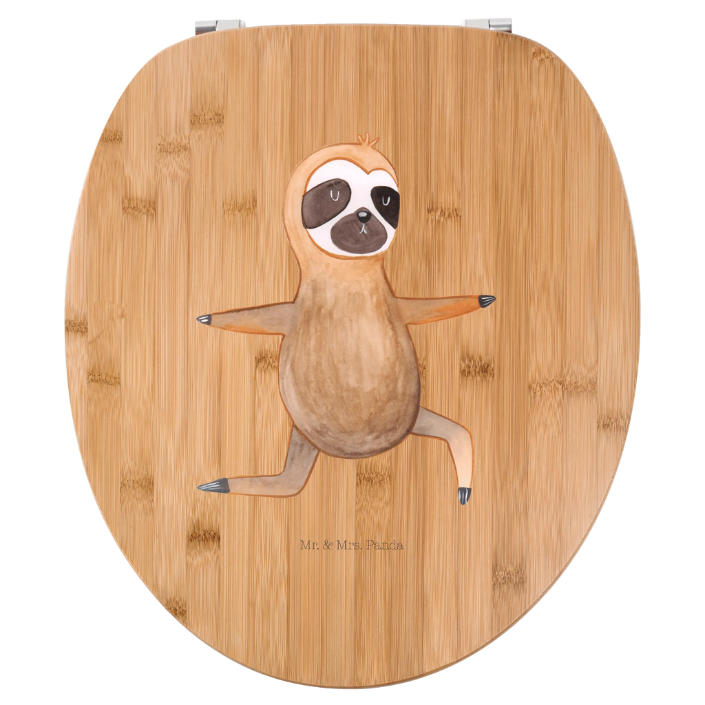 Motiv WC Sitz Faultier  Yoga Toilette, Klobrille, WC-Sitz, Toilettendeckel, Klodeckel, Faultier, Faultier Geschenk, Faultier Deko, Entspannung, Gelassenheit, Meditation, Atmung, Lieblingstier, Faultiere, Yogaübungen, faul, Krieger, Namaste, Yoga