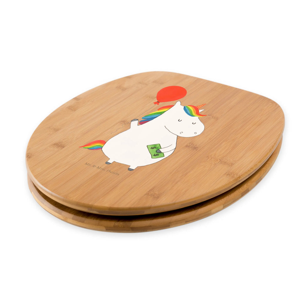 Motiv WC Sitz Einhorn Luftballon Klodeckel, Klobrille, WC-Sitz, Toilettendeckel, Toilette, Einhorn, Einhörner, Einhorn Deko, Unicorn, Freude, Luftballon, Geld, Freundin, Lebenslust, Geschenk