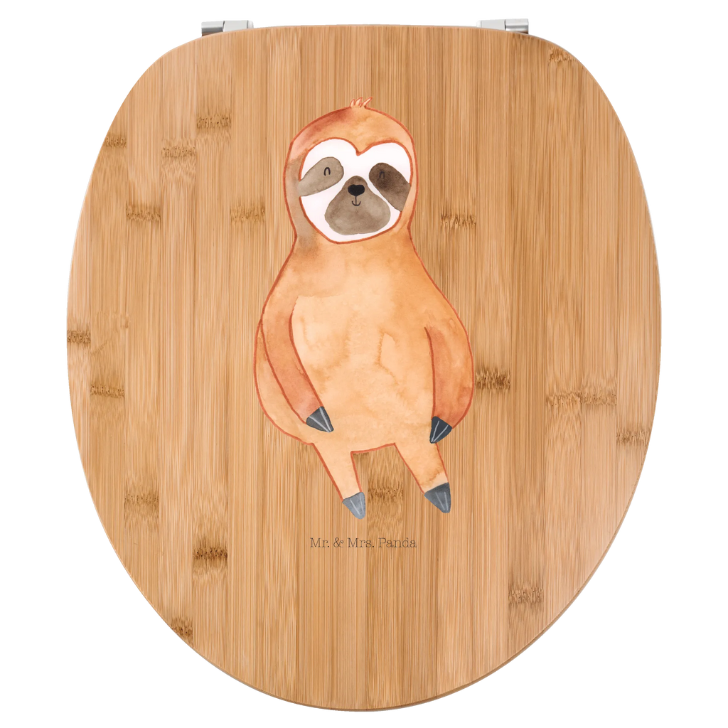 Motiv WC deska sedesowa leniwiec Zadowolony Klodeckel, WC-Sitz, Toilettendeckel, Toilette, Klobrille, Faultier, Faultier Geschenk, Faultier Deko, Lieblingstier, Glück, glücklich, Pause, relaxen, happy, Zufriedenheit, zufrieden, Frieden, Ruhe, Gelassenheit, faul, Faultiere