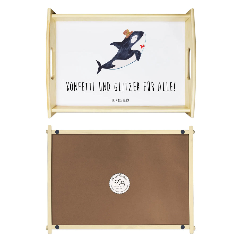 Serviertablett Orca Zylinder Serviertablett, Tablett, Frühstückstablett, Holztablett, Dekotablett, Küchentablett, Meerestiere, Meer, Urlaub, Fest, Glitter, Konfetti, Fete, Narwal, Glitzer, Geburtstag, Orca, Glückwunsch, Feier