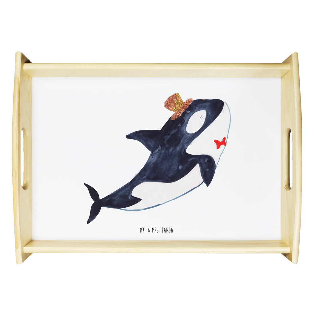 Serviertablett Orca Zylinder Serviertablett, Tablett, Frühstückstablett, Holztablett, Dekotablett, Küchentablett, Meerestiere, Meer, Urlaub, Fest, Glitter, Konfetti, Fete, Narwal, Glitzer, Geburtstag, Orca, Glückwunsch, Feier