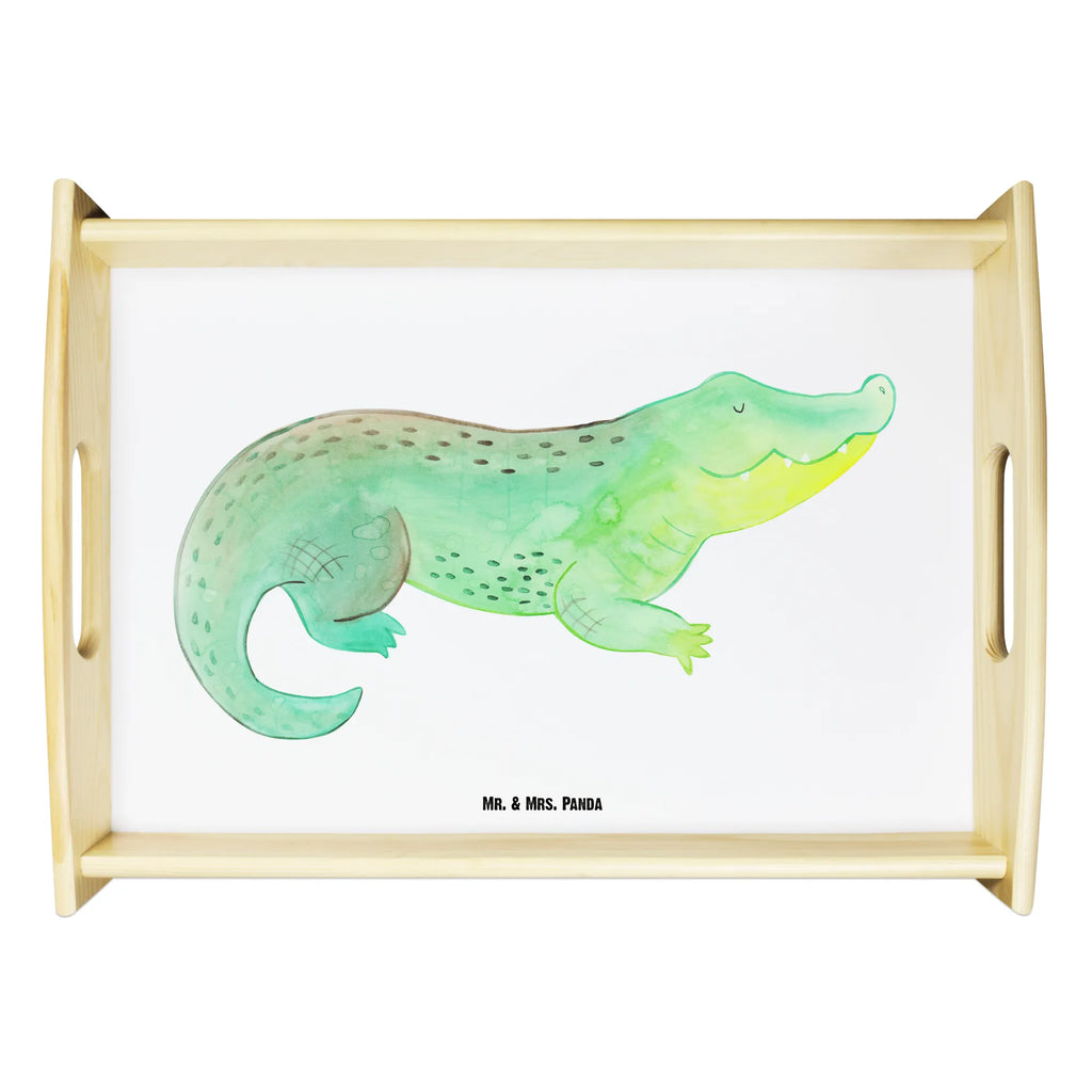 Serviertablett Krokodil Holztablett, Küchentablett, Dekotablett, Frühstückstablett, Tablett, Serviertablett, Meerestiere, Meer, Urlaub, Freundin, spontan sein, Abenteuerlust, Krokodile, Reiselust, beste Freundin, Lieblingsmensch, verrückt sein, Krokodil