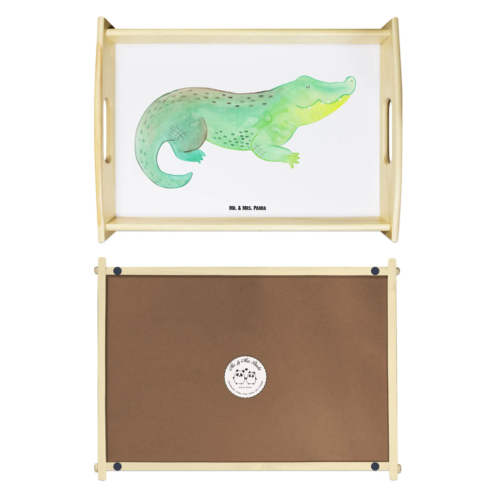 Serviertablett Krokodil Holztablett, Küchentablett, Dekotablett, Frühstückstablett, Tablett, Serviertablett, Meerestiere, Meer, Urlaub, Freundin, spontan sein, Abenteuerlust, Krokodile, Reiselust, beste Freundin, Lieblingsmensch, verrückt sein, Krokodil