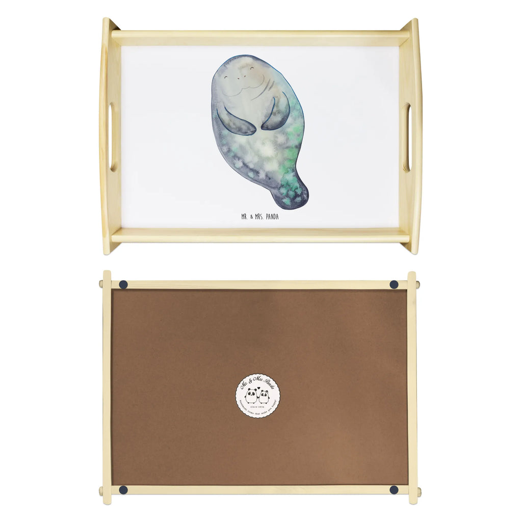 Serviertablett Seekuh happy Dekotablett, Küchentablett, Holztablett, Frühstückstablett, Serviertablett, Tablett, Meerestiere, Meer, Urlaub, Seekühe, Neustart, Liebeskummer, Achtsamkeit, Zufrieden, Respekt, Neuanfang, Freundin, Seekuh, Selbstliebe