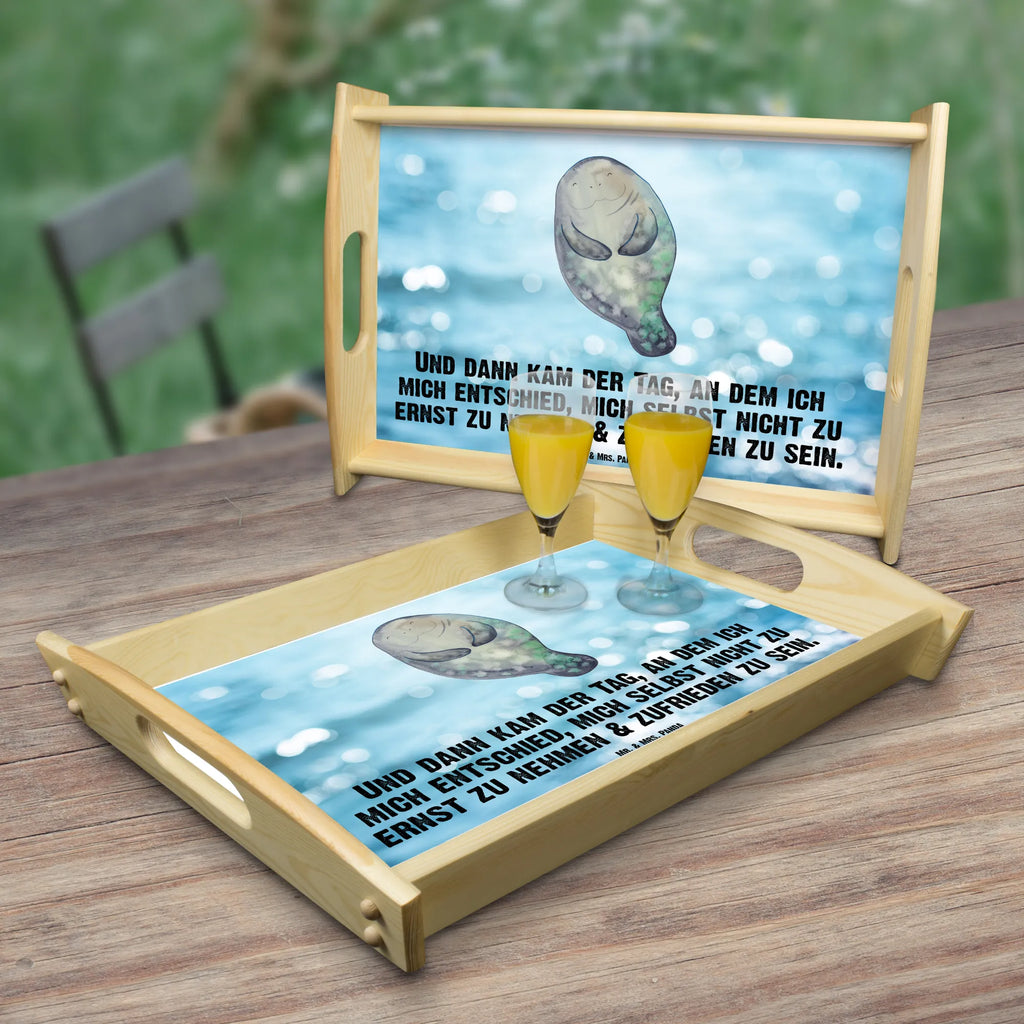 Serviertablett Seekuh happy Dekotablett, Küchentablett, Holztablett, Frühstückstablett, Serviertablett, Tablett, Meerestiere, Meer, Urlaub, Seekühe, Neustart, Liebeskummer, Achtsamkeit, Zufrieden, Respekt, Neuanfang, Freundin, Seekuh, Selbstliebe