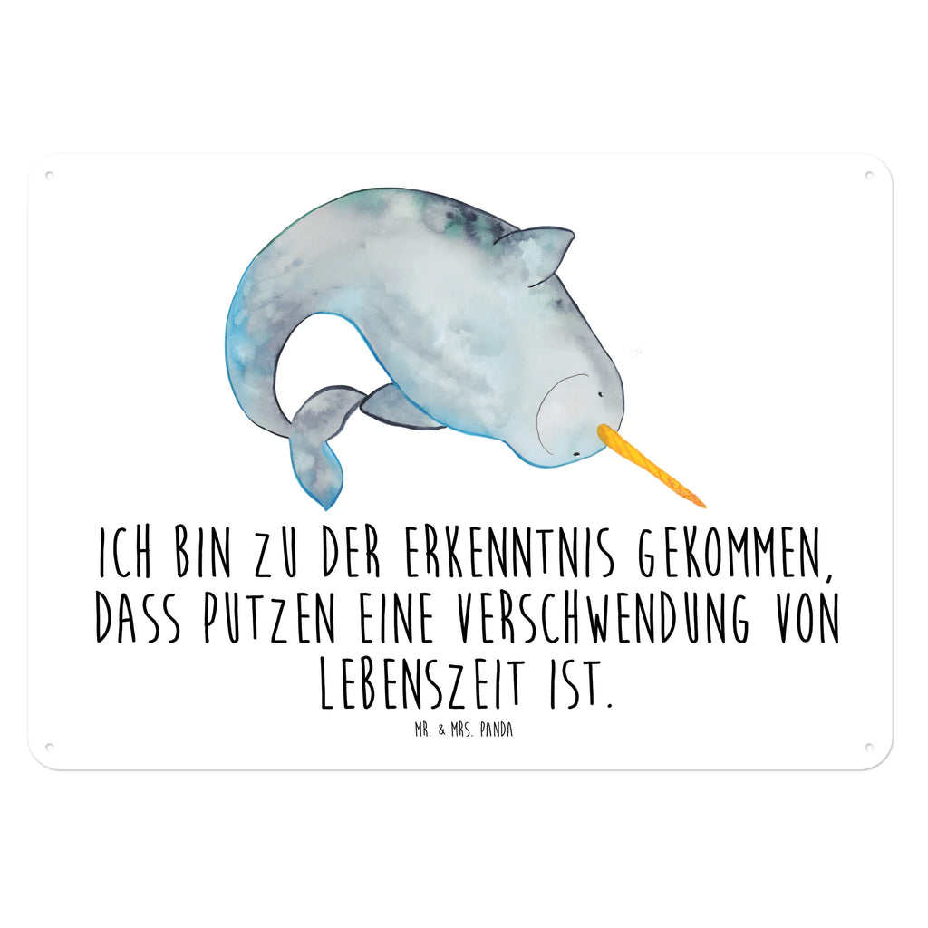 Blechschild Narwal Dekoschild Metall, Blechschild Küche, Blechschild Für Frauen, Türschild Metall, Blechschild, Wandschild Metall, Blechschild Groß, Blechschild Für Männer, Blechschild Zum Aufhängen, Blechschild Büro, Meer, Meerestiere, Urlaub, Putzen, Kinderzimmer, Wal, Narwal, Aufräumen, Hausfrau, Junggesellin