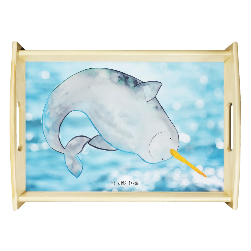 Serving tray Narwhal Frühstückstablett, Küchentablett, Dekotablett, Tablett, Holztablett, Serviertablett, Meerestiere, Meer, Urlaub, Junggesellin, aufräumen, Putzen, Kinderzimmer, Wal, Hausfrau, Narwal