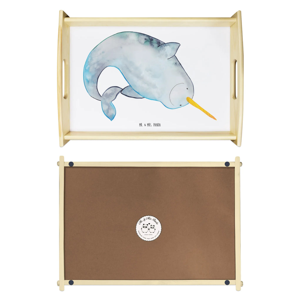 Serving tray Narwhal Frühstückstablett, Küchentablett, Dekotablett, Tablett, Holztablett, Serviertablett, Meerestiere, Meer, Urlaub, Junggesellin, aufräumen, Putzen, Kinderzimmer, Wal, Hausfrau, Narwal