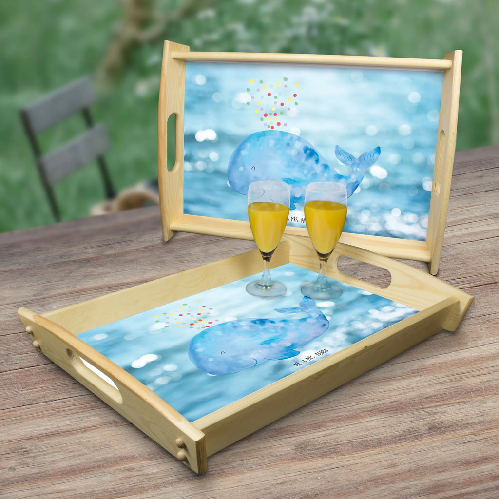 Serviertablett Wal Konfetti Holztablett, Dekotablett, Küchentablett, Serviertablett, Tablett, Frühstückstablett, Meerestiere, Meer, Urlaub, Neuanfang, Motivation, Trennung, Wal, Konfetti, Abnehmen, Neustart, Diät, Lebensabschnitt, Wale, Geburtstag