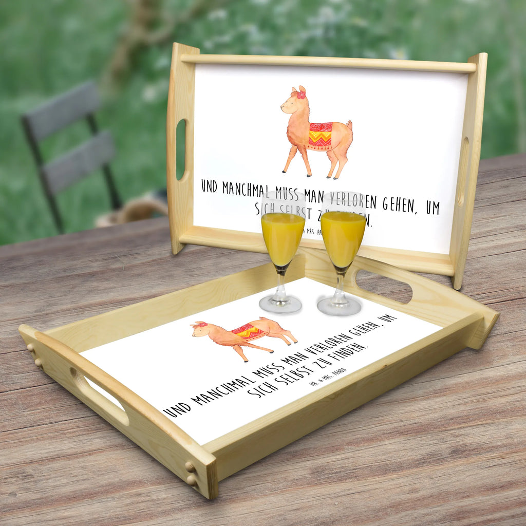 Serving tray alpaca Proud serving tray, wooden tray, breakfast tray, tray, kitchen tray, alpaca, llama, pako, camel, Peru, animal, favourite animal