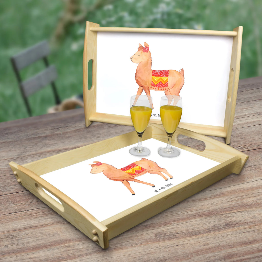 Serving tray alpaca Proud serving tray, wooden tray, breakfast tray, tray, kitchen tray, alpaca, llama, pako, camel, Peru, animal, favourite animal