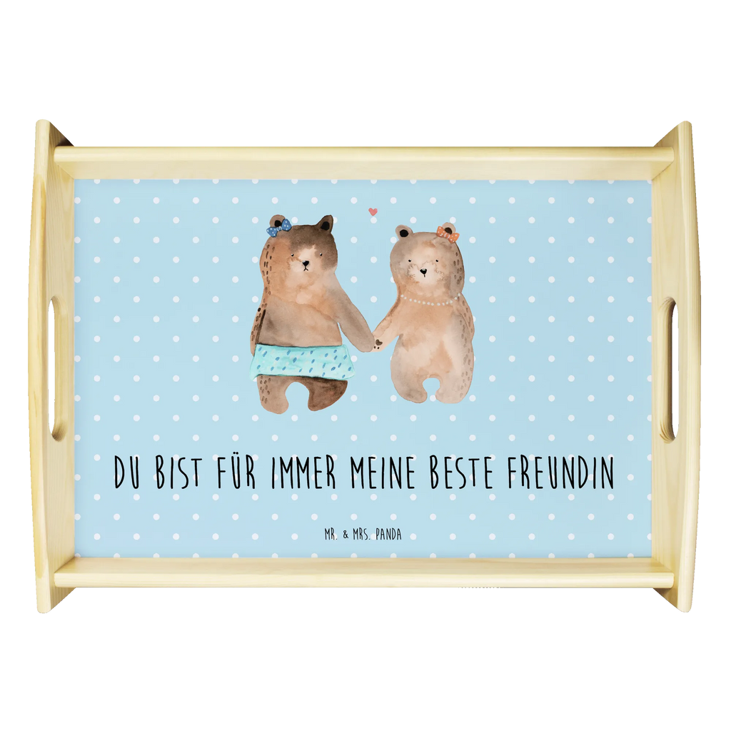 Serviertablett Bär Freundin Küchentablett, Dekotablett, Tablett, Serviertablett, Frühstückstablett, Holztablett, Bär, Teddy, Teddybär, Bär Freundin Beste Freund Liebe Liebesbeweis Verliebt Kumpel Kumpeliene