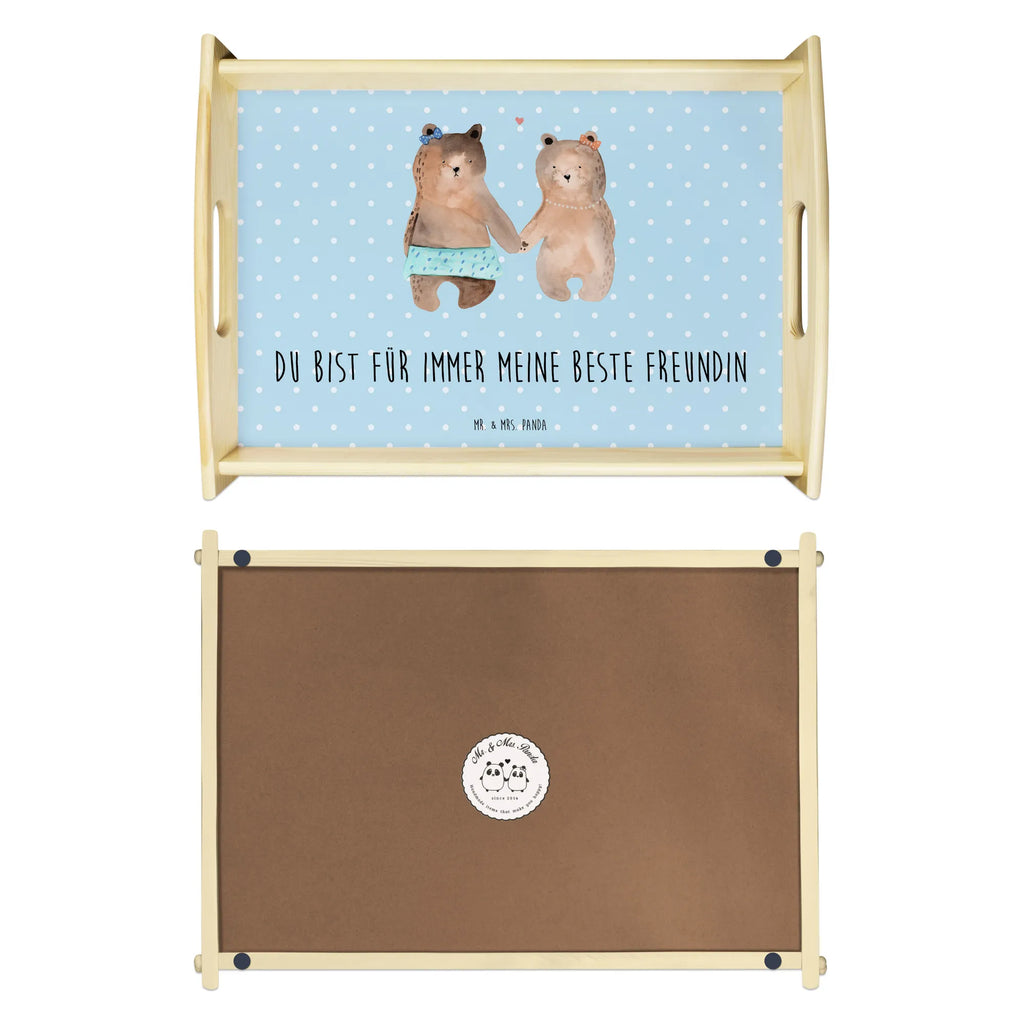 Serviertablett Bär Freundin Küchentablett, Dekotablett, Tablett, Serviertablett, Frühstückstablett, Holztablett, Bär, Teddy, Teddybär, Bär Freundin Beste Freund Liebe Liebesbeweis Verliebt Kumpel Kumpeliene