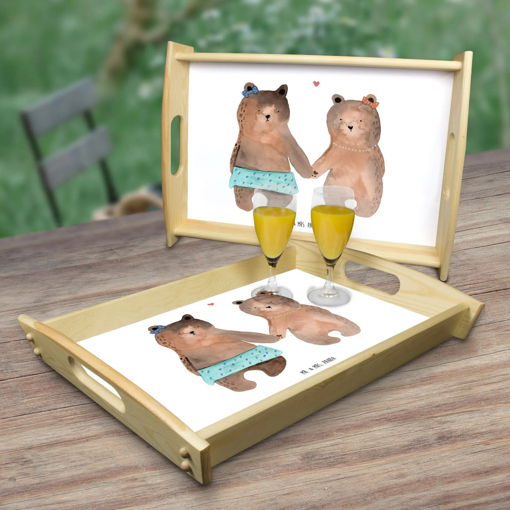 Serviertablett Bär Freundin Küchentablett, Dekotablett, Tablett, Serviertablett, Frühstückstablett, Holztablett, Bär, Teddy, Teddybär, Bär Freundin Beste Freund Liebe Liebesbeweis Verliebt Kumpel Kumpeliene