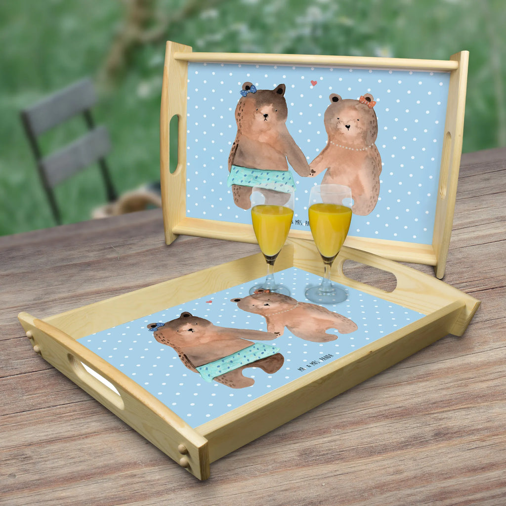 Serviertablett Bär Freundin Küchentablett, Dekotablett, Tablett, Serviertablett, Frühstückstablett, Holztablett, Bär, Teddy, Teddybär, Bär Freundin Beste Freund Liebe Liebesbeweis Verliebt Kumpel Kumpeliene