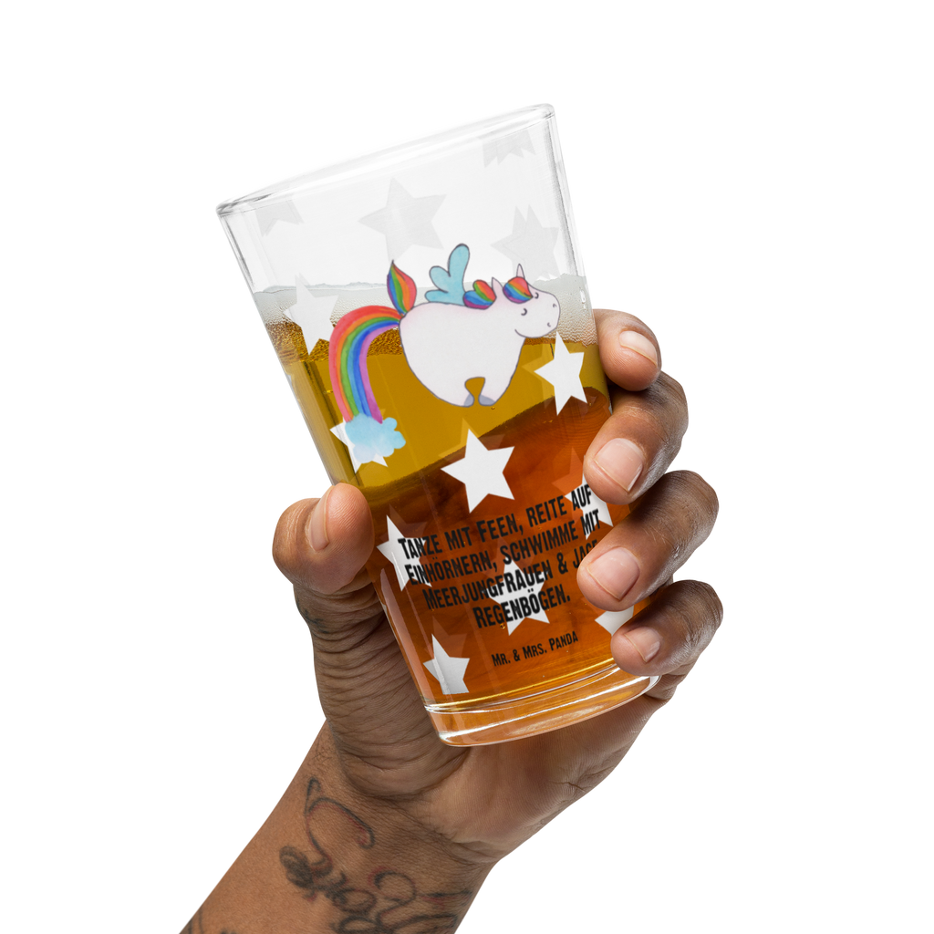 Premium Trinkglas Einhorn Pegasus Trinkglas, Glas, Pint Glas, Bierglas, Cocktail Glas, Wasserglas, Einhorn, Einhörner, Einhorn Deko, Pegasus, Unicorn, Regenbogen, Spielen, Realität, Glitzer, Erwachsenwerden