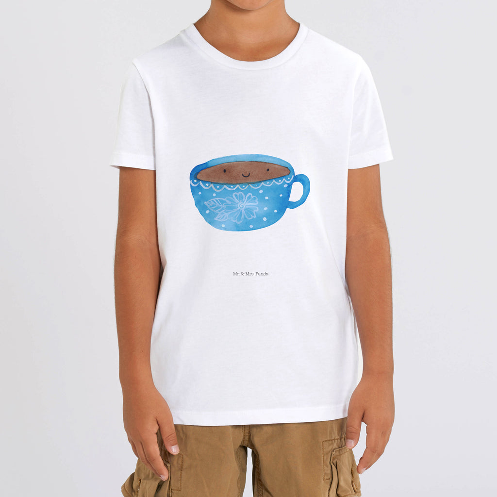 Organic Kinder T-Shirt Kaffee Tasse Kinder T-Shirt, Kinder T-Shirt Mädchen, Kinder T-Shirt Jungen, Tiermotive, Gute Laune, lustige Sprüche, Tiere, Kaffee, Tasse, Liebe, Geschmack, Genuss, Glücklich